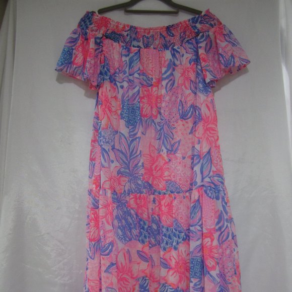 Lilly Pulitzer XS Dezi Off The Shoulder Maxi Dress - Picture 4 of 7